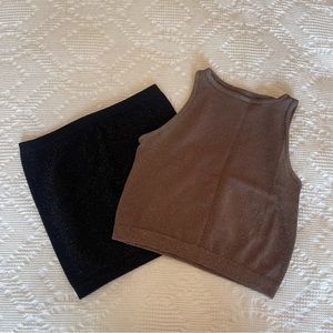 Tight Sparkly Crop Tops!